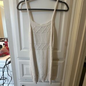 White Knit beach dress